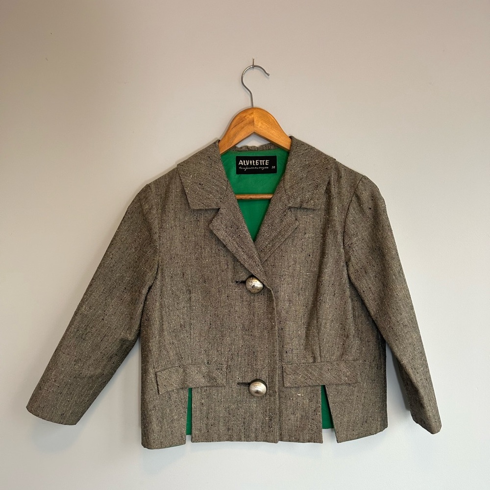 Vintage raw silk suit.